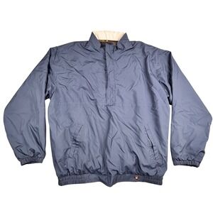 Sun Ice Golf Windbreaker Jacket Mens XL Navy Blue 1/4 Zip Pullover Style 2414